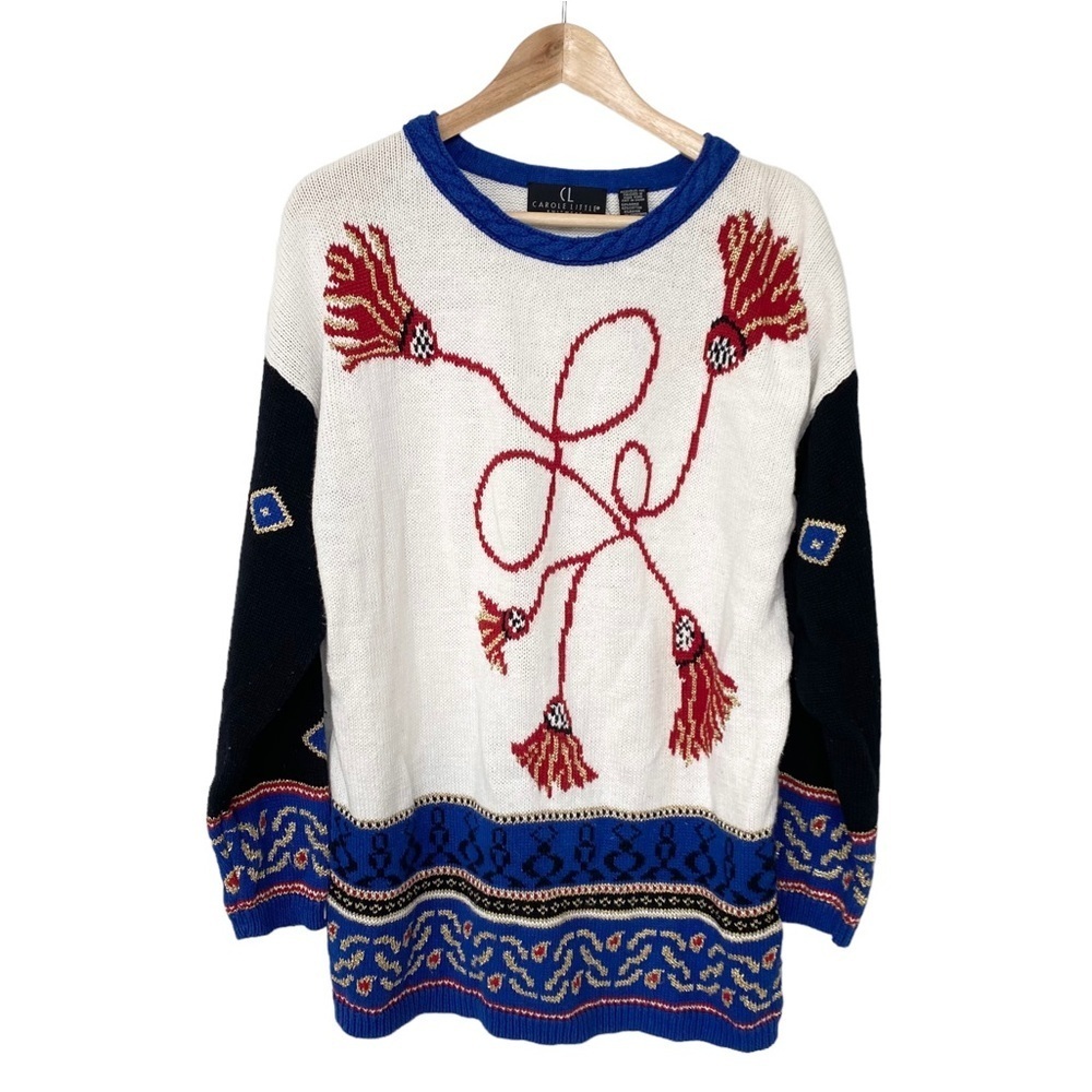 Carole Little Christmas Sweater Size M